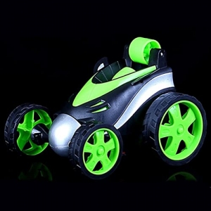 Toylelo Mini Rc Stunt Car Plastic Electric Drift Rotating Wheel Vehicle Toy Remote Control Toy for Boy/Girl (Multicolor)